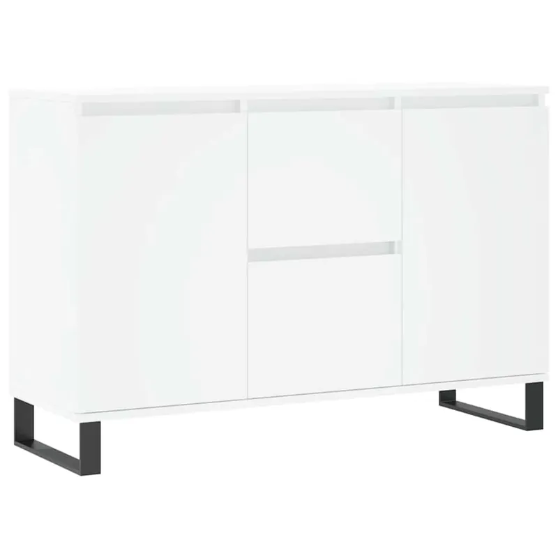 Weißes Sideboard aus Holzwerkstoff und Eisen 101,5 x 35 x 70 cm Top-Preis
