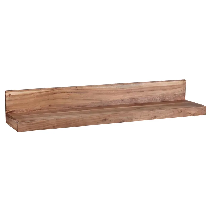 Kracherpreis Wohnling Wandregal MUMBAI Massiv-Holz Akazie Holzregal 110 cm Landhaus-Stil Hänge-Regal Echt-Holz Wand-Board Natur-Produkt