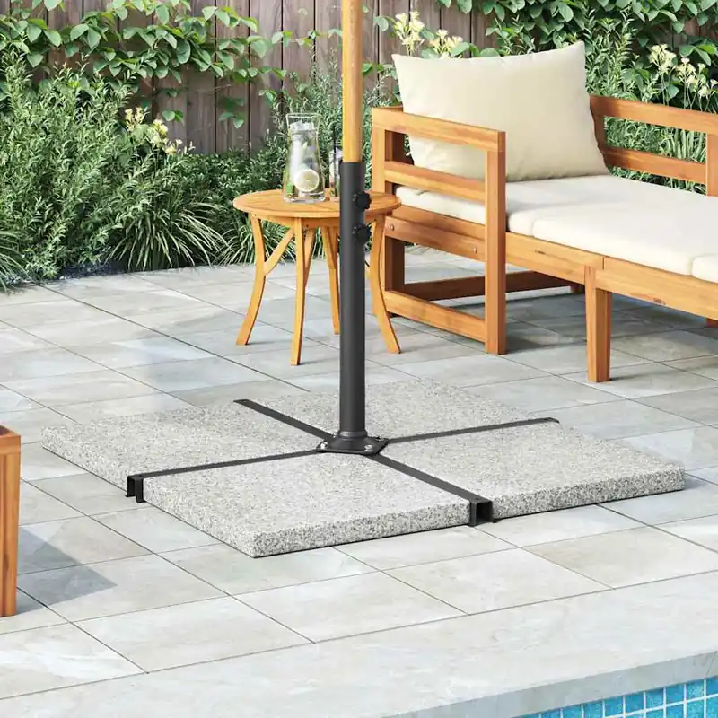 Ausverkauf Sonnenschirm-Gewichtsplatte Granit 25 kg Quadratisch Grau