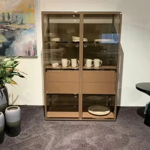 Rabatt Vitrine Mesh Mattlack Bronze PG 02 P40 Rosewood
