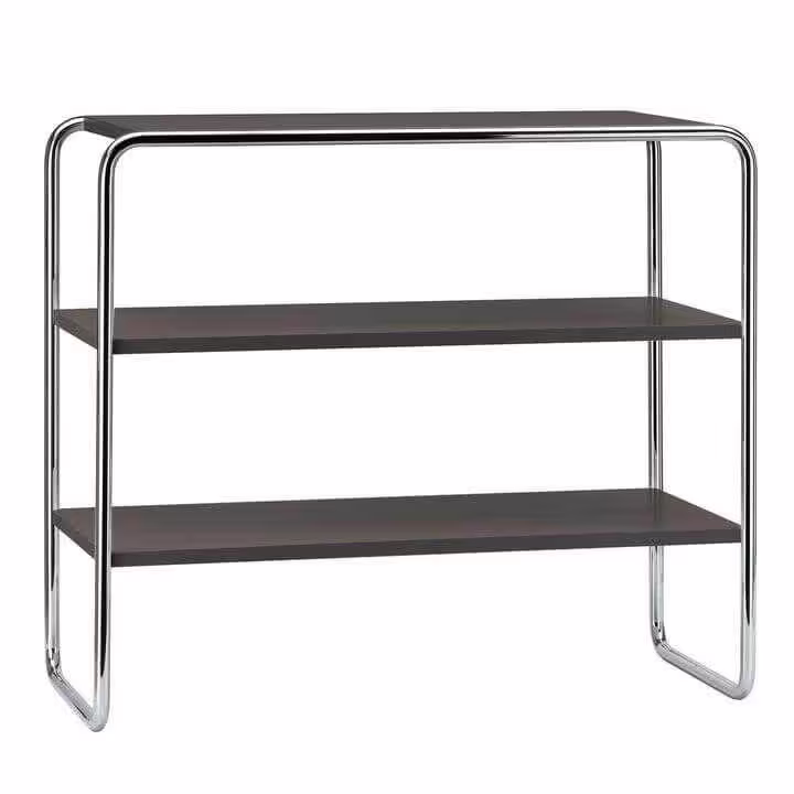 Kracherpreis Regal B22 Edelstahl Chrom MDF Tiefschwarz RAL 9005