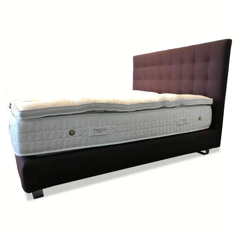 Polsterbett Colette Stoff Lin-Glace Bodeaux-Rot 180x200 mit 2 Matratzen Mittel Fest Sale