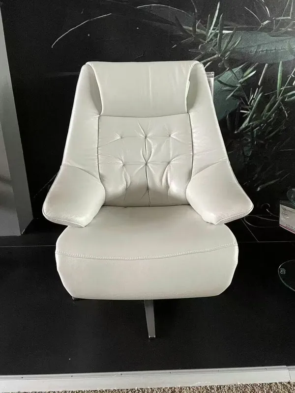TV-Sessel Cosy Relax Art Leder Credo Weiß 60 mit 2-motoriger Verstellung Mega-Angebot
