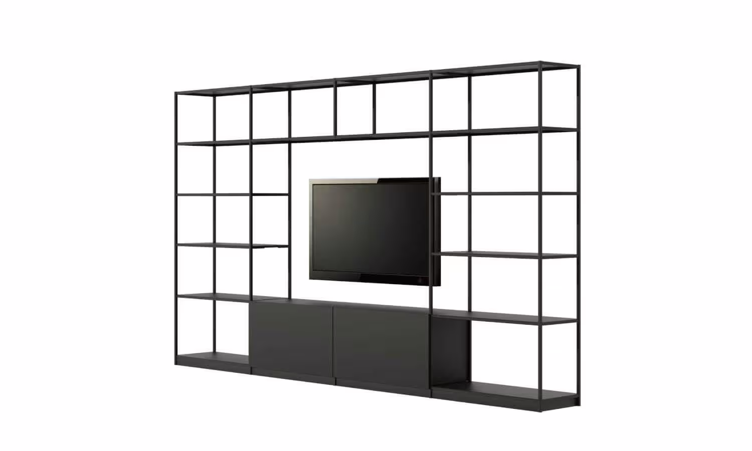 Zertifiziert Regal Easy Irony TV Flachstahl Copper Black Sand-Touch