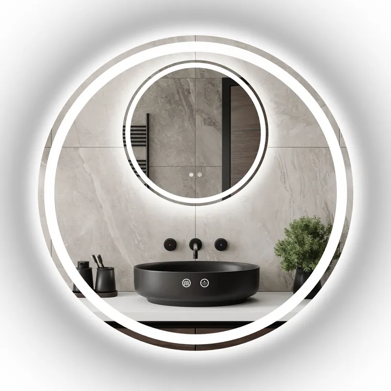 Badezimmer Spiegel 60cm LED-Beleuchtung dimmbar, Antibeschlag Bestseller
