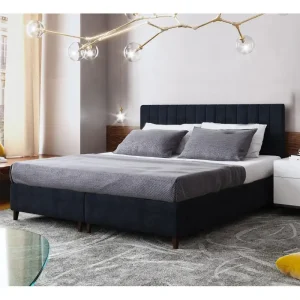 Preisreduziert Doppelbett 160x200 cm, Hotelbett, Bettgestell, Kopfteil mit vertikaler Steppung, BRISTOL 2H