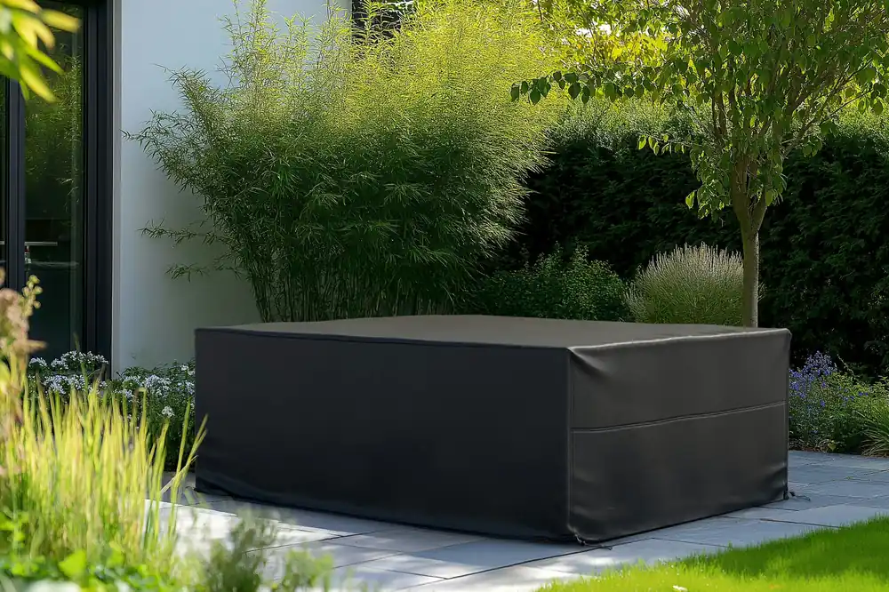 Direktkauf OUTFLEXX Abdeckhaube für Gartenlounge, schwarz, Polyester, TPU 420D Ripstop-Gewebe, 226 x 292 x 59 cm, mit Kordelzug