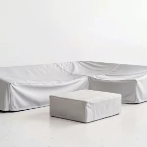 Meistverkauft PLOSS Abdeckhauben-Set für Reverie Lounge M, hellgrau, Polyester/TPU, 3-teilig, UV50+, atmungsaktives Ripstop-Gewebe, inkl. Kordelzug