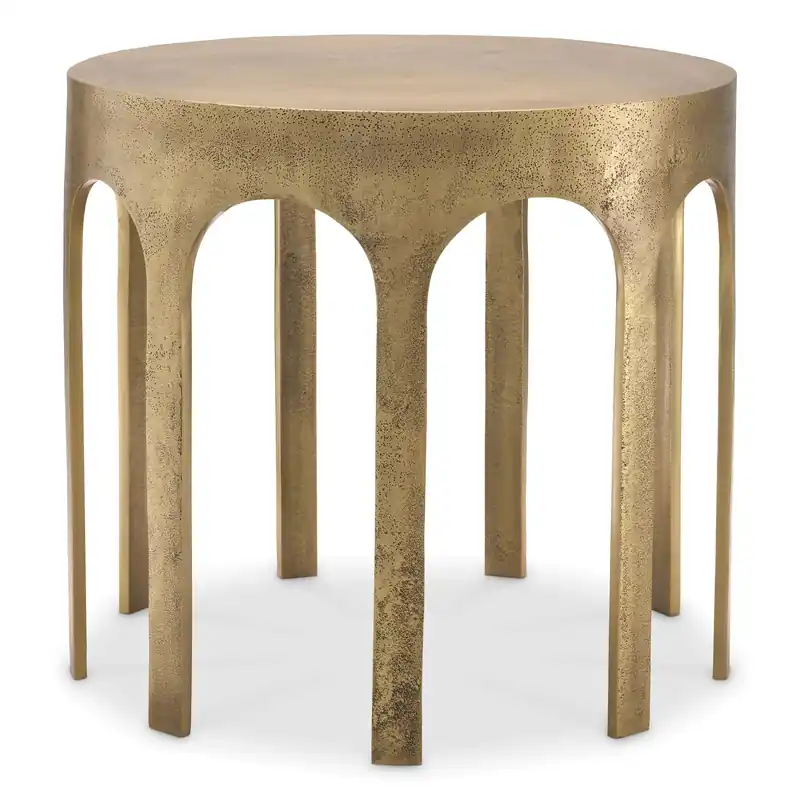 EICHHOLTZ Side Table Gardini Vintage Brass Begrenztes Angebot