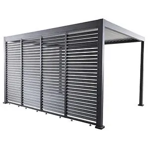 Letzte Chance creador Lino Aluminium Lamellenwand 4 m für Pergola